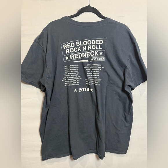 2018 Kid Rock Red Blooded Rock N Roll Redneck Black Concert T-Shirt Size XXL‎ - Picture 4 of 5